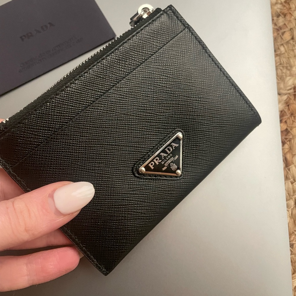 Prada Saffiano Zip Card Case